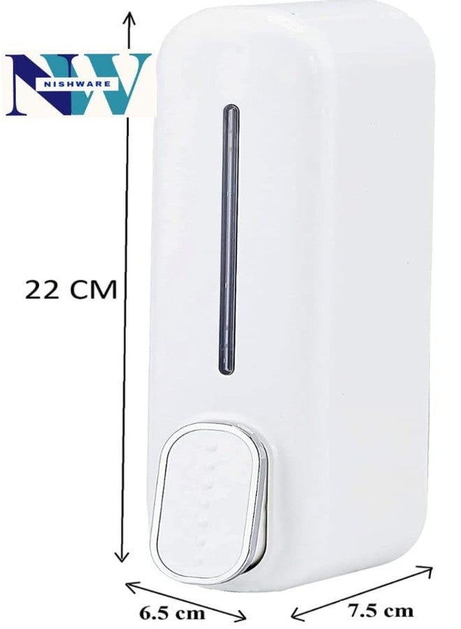 NISHWARE ABS Wall Mounted Hand Soap Dispenser | Multipurpose Liquid Dispenser for Hand Wash, Shampoo, Gel Dispenser for Bathroom (350 ML) White Set of 3 - Image 4